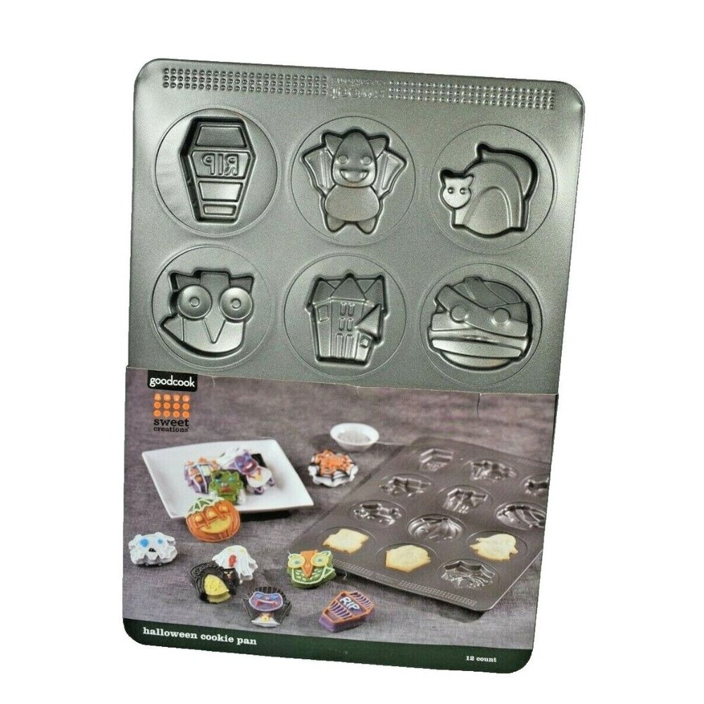 Good Cook Sweet Creations Halloween Cookie Pan 12 Designs Non-Stick (New)